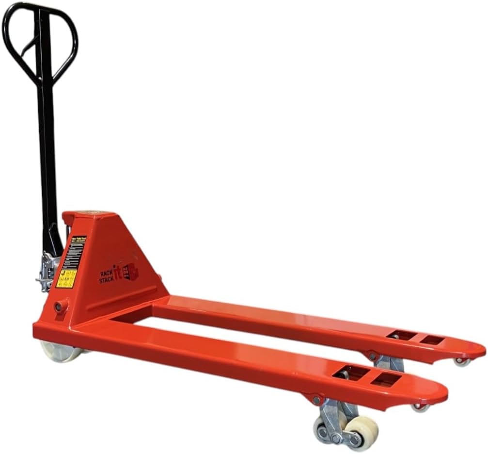 Hydraulic Pallet Jack Industrial Warehouse Hand Pump Truck Heavy Duty Material Handling Equipment Rack It Stack It 2000 Red