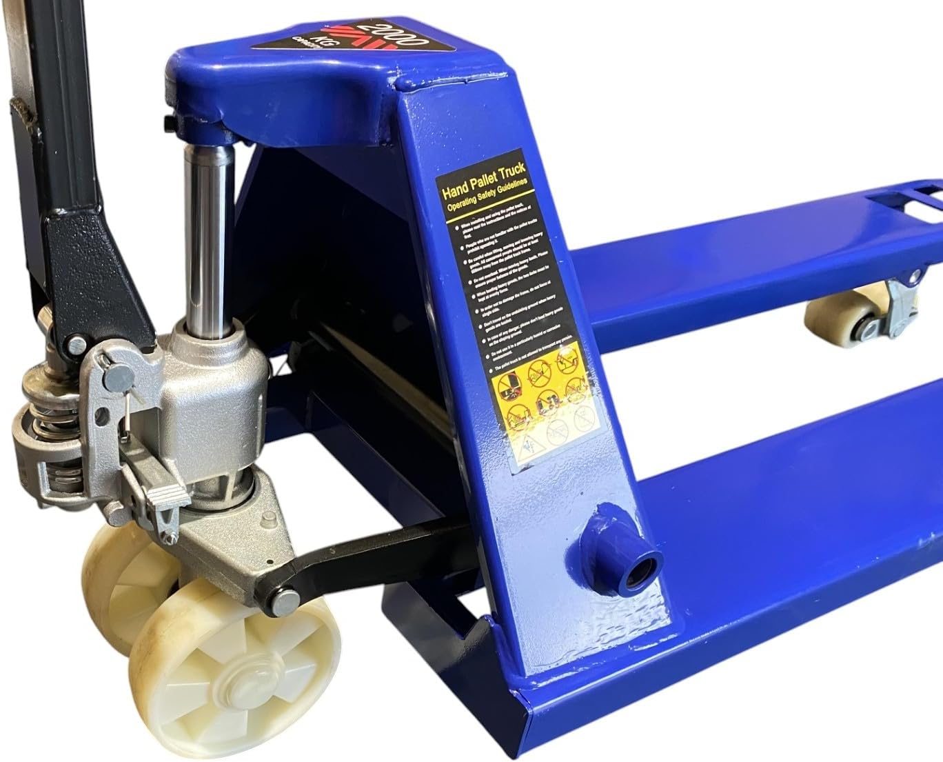 Hydraulic Pallet Jack Industrial Warehouse Hand Pump Truck Heavy Duty Material Handling Equipment Rack It Stack It 2000 Blue