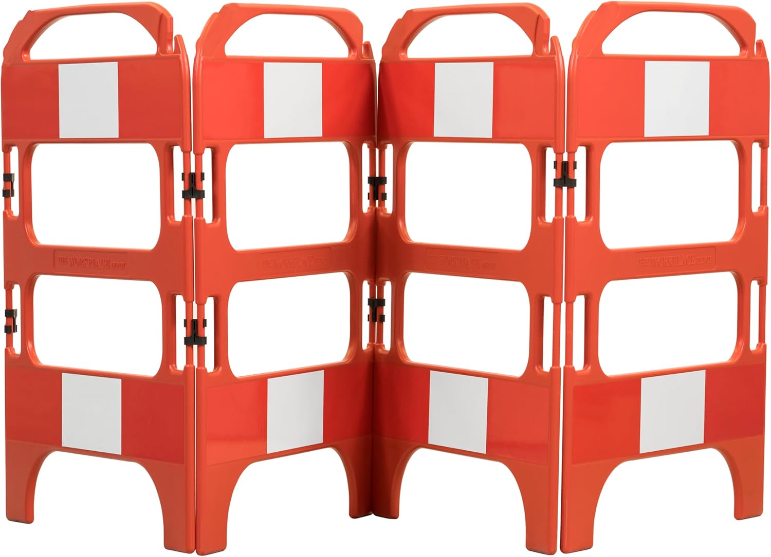 The Workplace Depot Manhole Barrier – Chapter 8 Compliant HDPE Safety Barrier with Hinged Clips – 990mm High, Lightweight & Foldable – Ideal for Roadworks, Utility Repairs & Site Safety (4 Sided)