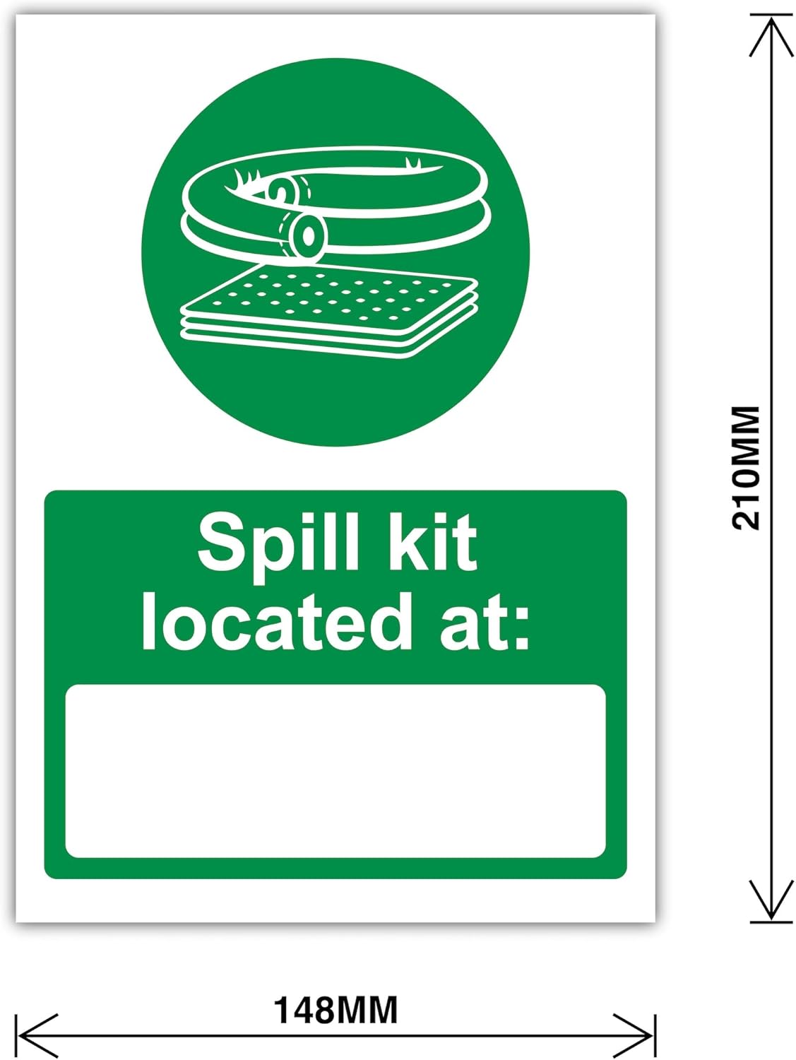 Set of 4 Workplace Safety Sign Labels (148 × 210 mm), Emergency Spill Kit, Spill Kit Location, Emergency Eye Wash & COSHH Cupboard – Self Adhesive Polypropylene Stickers